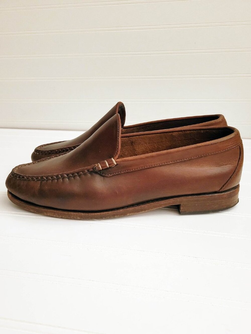 Allen Edmonds Preston Loafer Mens Size 10.5 Brown Leather Business Casual Preppy